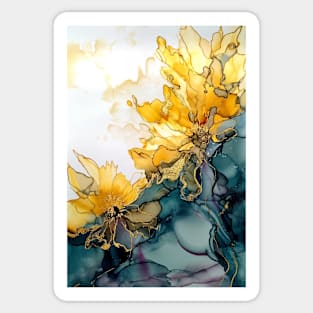 Spring Time - Abstract Alcohol Ink Art Sticker